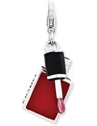 Sterling Silver Enameled 3-D Fingernail Polish w/Lobster Clasp Charm