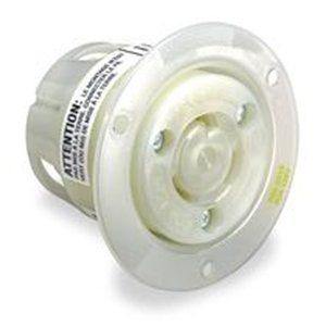 Hubbell HBL2626 AC Flanged Outlet NEMA L6-30 Female White