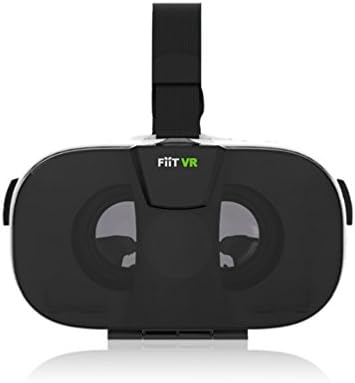 FiiT 3D VR Virtual Reality Glasses Headset W Adjustable HeadBand Strap for 4 to 6.5 Inches Smartphones with Android, IOS [IMAX 3D Movies / Immersive VR Gaming] (3D VR glasses)