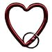 Bison Designs Key Carabiner: Heart Mini - - No Color