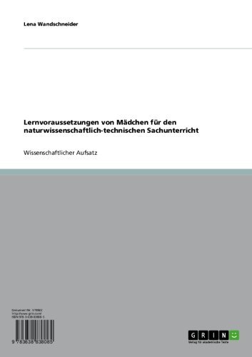 Lernvoraussetzungen von Mädchen für den naturwissenschaftlich-technischen Sachunterricht (German Edition)