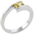 Size 7 Emerald Yellow Cz Ring Fashion Jewelry