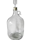 Home Brew Ohio Glass Wine Fermenter Includes Rubber Stopper and Airlock, 1 gallon Capacity