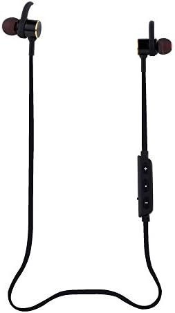 Fooly Handsfree Stereo Hifi Hi-Fidelity Super Bass Wireless Bluetooth 4.0 Headphone Sweatproof Sports Earhook Earbuds with Two Different Color Earhook (Black)