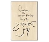 Greatest Joy Wood Mounted Rubber Stamp