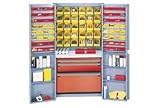 Security Work Center & Storage Cabinet With Bins