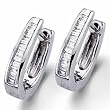 14kt White Gold Bewitching Diamond Hoop Earrings