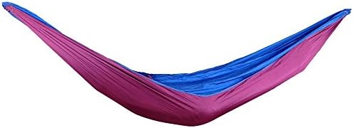 CUTEQUEEN TRADING Double Nest Ultralight Portable Outfitters Parachute Nylon Fabric Hammock For Travel Camping,Backpacking,Kayaking,Color: Pink/diamond blue