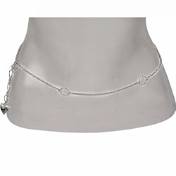 Belly Waist Chain Sterling Silver Length 33 inches