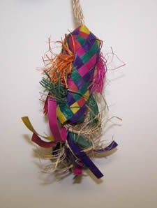 Planet Pleasures Square Pinata Mini 5in x 1in Natural Bird Toy