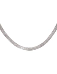 Sterling Silver Shiny Textured Necklace