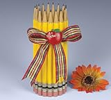 Unique Pencil Shape Teachers Vase With Apple Great Gift For Teacher