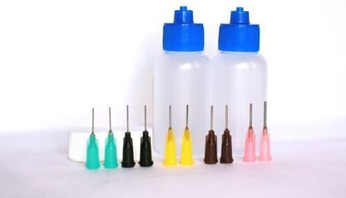 1 oz Applicator bottles - Qty 2, 10 tips by Henna City, Inc