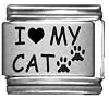Low price Clearly Charming I Heart my Cat Laser Etched Italian Charm