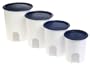 Tupperware One Touch Reminder Canisters, Set of 4, Bold 'N Blue