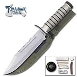 Tomahawk Silver Handle Survival Knife Rambo style