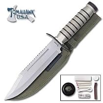 Tomahawk Silver Handle Survival Knife