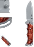 Gerber 7170 Freeman Folder, Pear Wood, Drop Point, Plain, Nylon Sheath