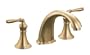 KOHLER K-T398-4-BV Devonshire Deck/Rim-Mount High-Flow Bath Faucet Trim, Vibrant Brushed Bronze
