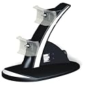 GreyMobiles Twin Controller Light Charging Stand For Sony PlayStation 3 (PS3) SIXAXIS and DualShock Controller WITH FREE MAINS CHARGER