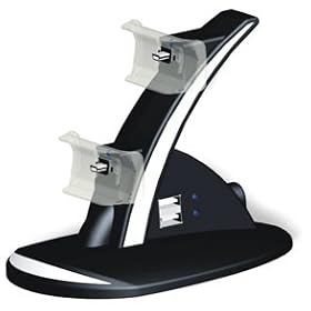 GreyMobiles Twin Controller Light Charging Stand For Sony PlayStation 3 (PS3) SIXAXIS and DualShock Controller WITH MAINS CHARGER