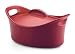 Rachael Ray Stoneware 4-Quart Covered Bubble & Brown Casserole "Casseroval", Red