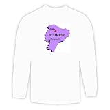 Long Sleeve T-shirt with map, guayaquil, vector