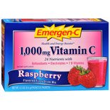 Emergen-C 1000 mg Vitamin C Flavored Fizzy Drink Mix, Raspberry, 30 Packets (Pack of 3)