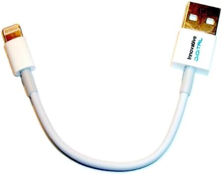Innovative Digital USB to Lightning compatible Cable (5 inch) - Short iPhone 5 USB to lightning compatible cable works with iPhone 5, iPad mini 4th, iPod touch 5, nano 7, White High Quality