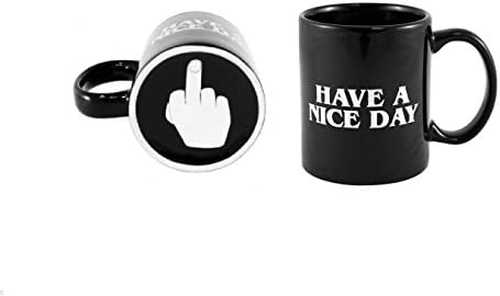 NEW Ceramic Middle Finger Coffee Cup Personality Office Gift Have A Nice Day Mug