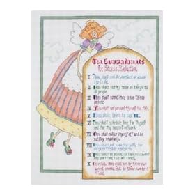 10 Commandments For Stress Reduction Counted Cross Stitch Ki - 12"X16" 14 Count