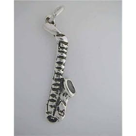 Buy Silver Musical SAXOPHONE CHARM for bracelet made by SilverSpeck.com now!