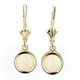 14-Karat Yellow Gold Opal Dangle Earrings