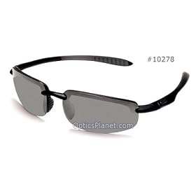 Action Sport Upshot Sunglasses with Shiny Black Frames and TNS Gun Lenses from Bolle