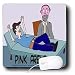 Londons Times Funny Medicine Cartoons - Pink Freud - Mouse Pads