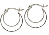  : Signature Tarnish Free Double Wire Hoop STERLING SILVER