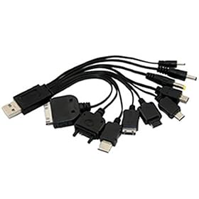 10In1 Universal Multi Usb Cable Car Charger For mobile iPhone iPod PSP Nokia