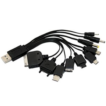 10 in 1 Universal USB Charger Cable For iPod / iPhone / PSP / Camera / Nokia ...