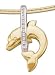 1/5ctw Diamond Dolphin Two-Tone Slide