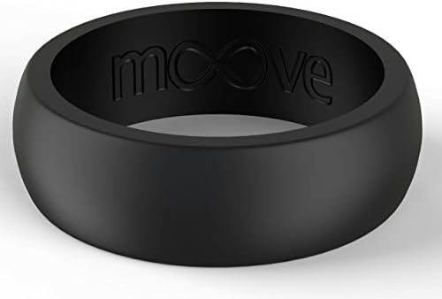 Silicone Rings By Moove Ring Never Lose, Scratch or Damage Your Metal Ring Highest Quality Silicone Wedding Ring Never Risk Injuring Your Finger Again; Black Rings For Men [Black / Inside Diameter 18.82mm / Size 9]