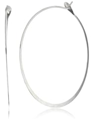 Melissa Joy Manning "MJM Classic" Sterling Silver Extra Large Round Hoop Earrings