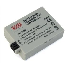 EZOPower Canon LP-E5 Battery 1080mAh - Canon Digital SLR EOS 1000D / EOS 450D / EOS 500D / EOS Kiss F / EOS Kiss X2 / EOS Rebel XS / EOS Rebel XSi / EOS Rebel T1i