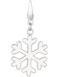 Sterling silver and Enamel SNOWFLAKE (Charm)