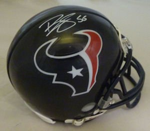 Brian Cushing Autographed Houston Texans Riddell Mini Helmet