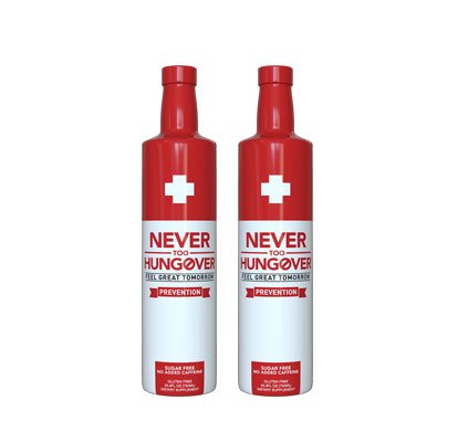 Never Too Hungover - Hangover Prevention Drink (2 Pack of 750ml Bottles)