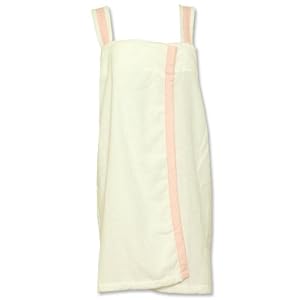 Buy Aegean Gingham White Terrycloth Shower Wrap by Aegean