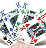 Copag Plastik Kartenspiel mit 4-Farb Index! Poker Size mit Jumbo Index in rot