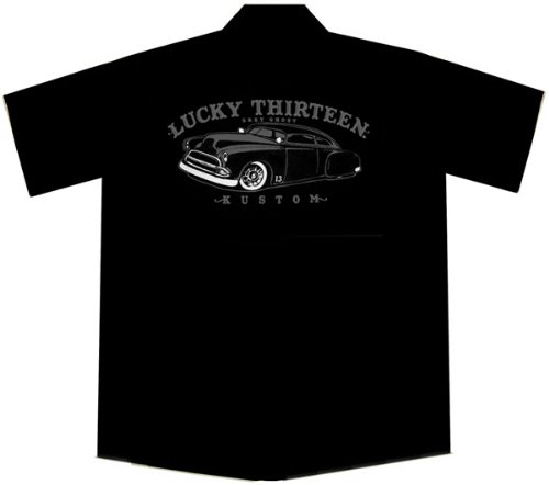Kustom Classic Car Work Shirt - Grey Ghost - Lucky 13