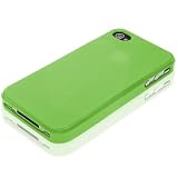 from AIO AIO Solid Glossy Green Gel Case Skin For iPhone 4 4S + Film