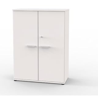 Wellemöbel Aktenschrank Anbauteil Quicks 2-türig 80cm weiß